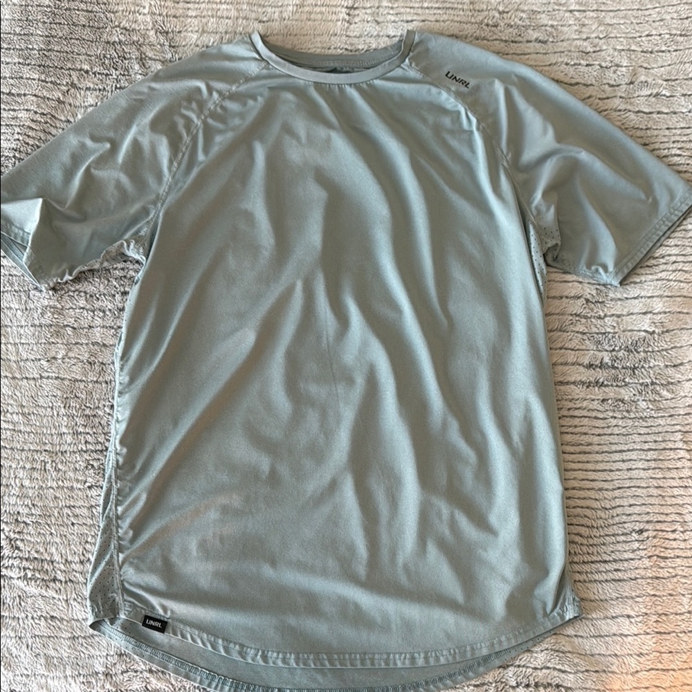 Green Short Sleeve Tee Casual Crew Neck
